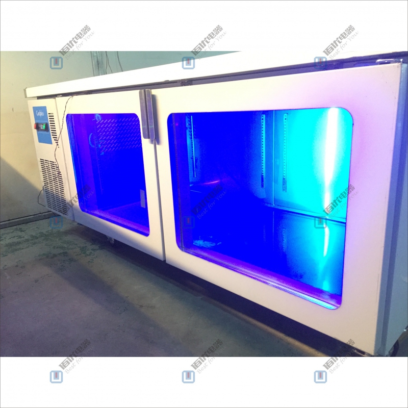 蓝光工作台，冷藏冷冻卧式冰柜，商用冰箱保鲜柜